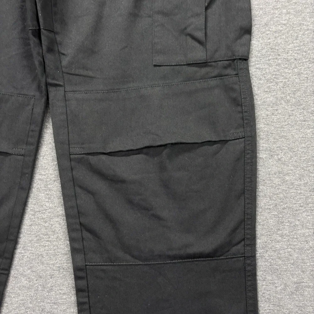 EMPYRE Cargo Pants Mens 33/36 x30 Black Relax Canvas Adjustable Utility Military